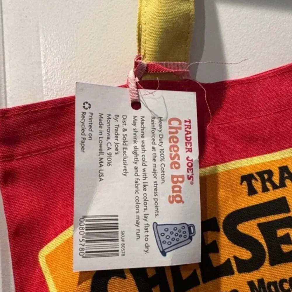 NWT! Trader Joe's Red Cheese Experience Tote